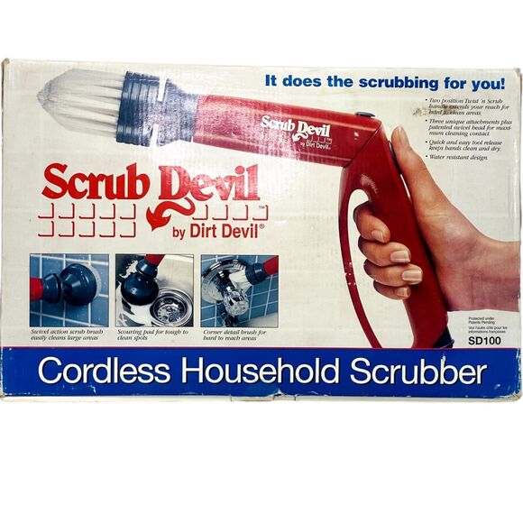 Scrub Devil By Dirt Devil Wireless Household Scrubber Cleaning Aid Scrubbing - Picture 2 of 12
